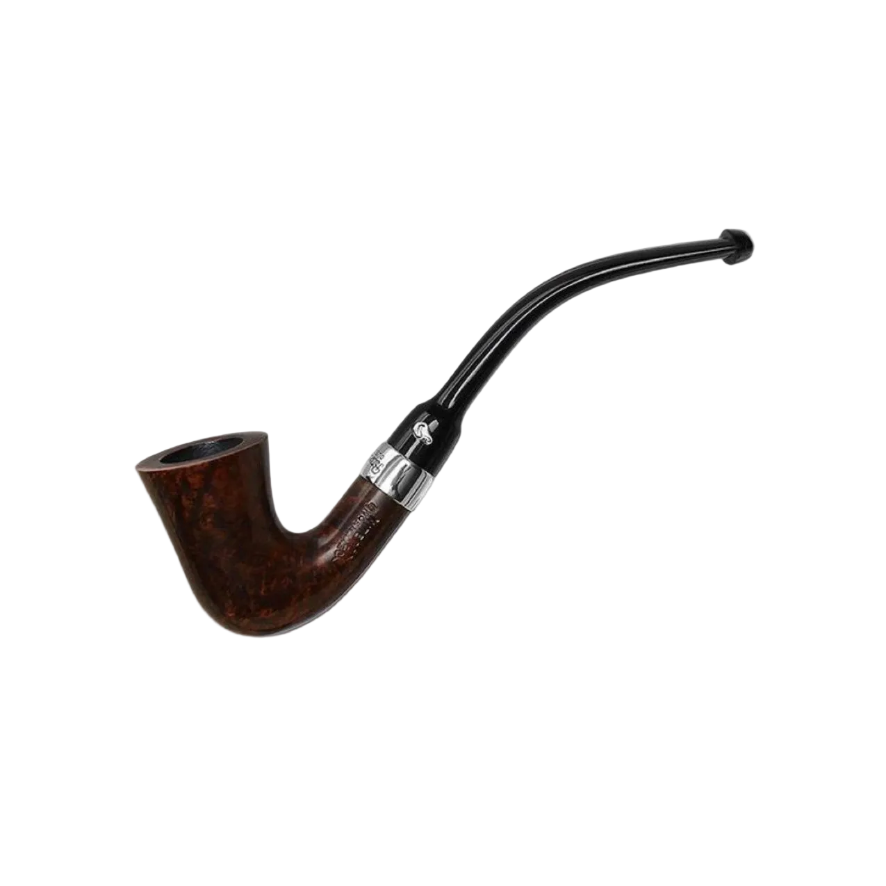 Peterson Speciality Smooth Nickel Mounted Calabash Fishtail Pipe