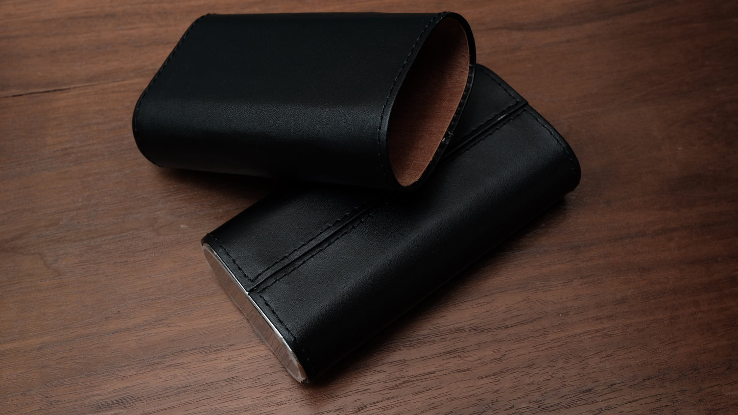 Black Metal Top Cigar Case