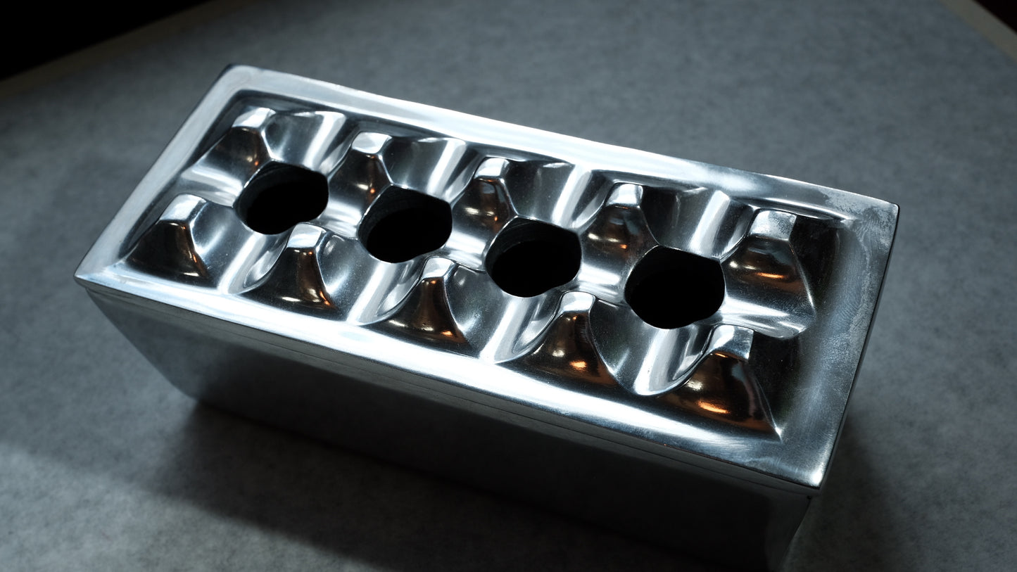 Small Rectangular Grid Ashtray
