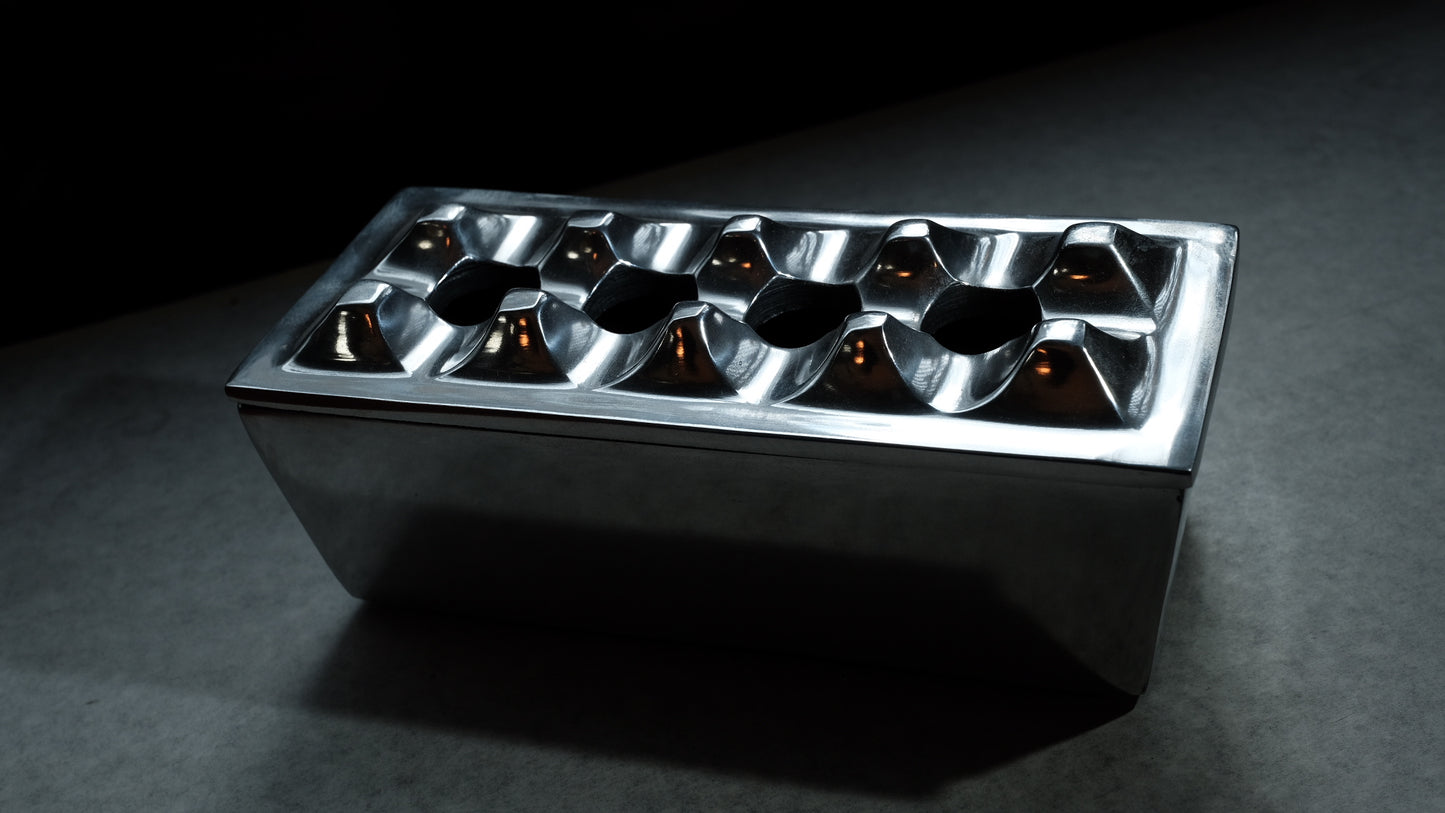 Small Rectangular Grid Ashtray