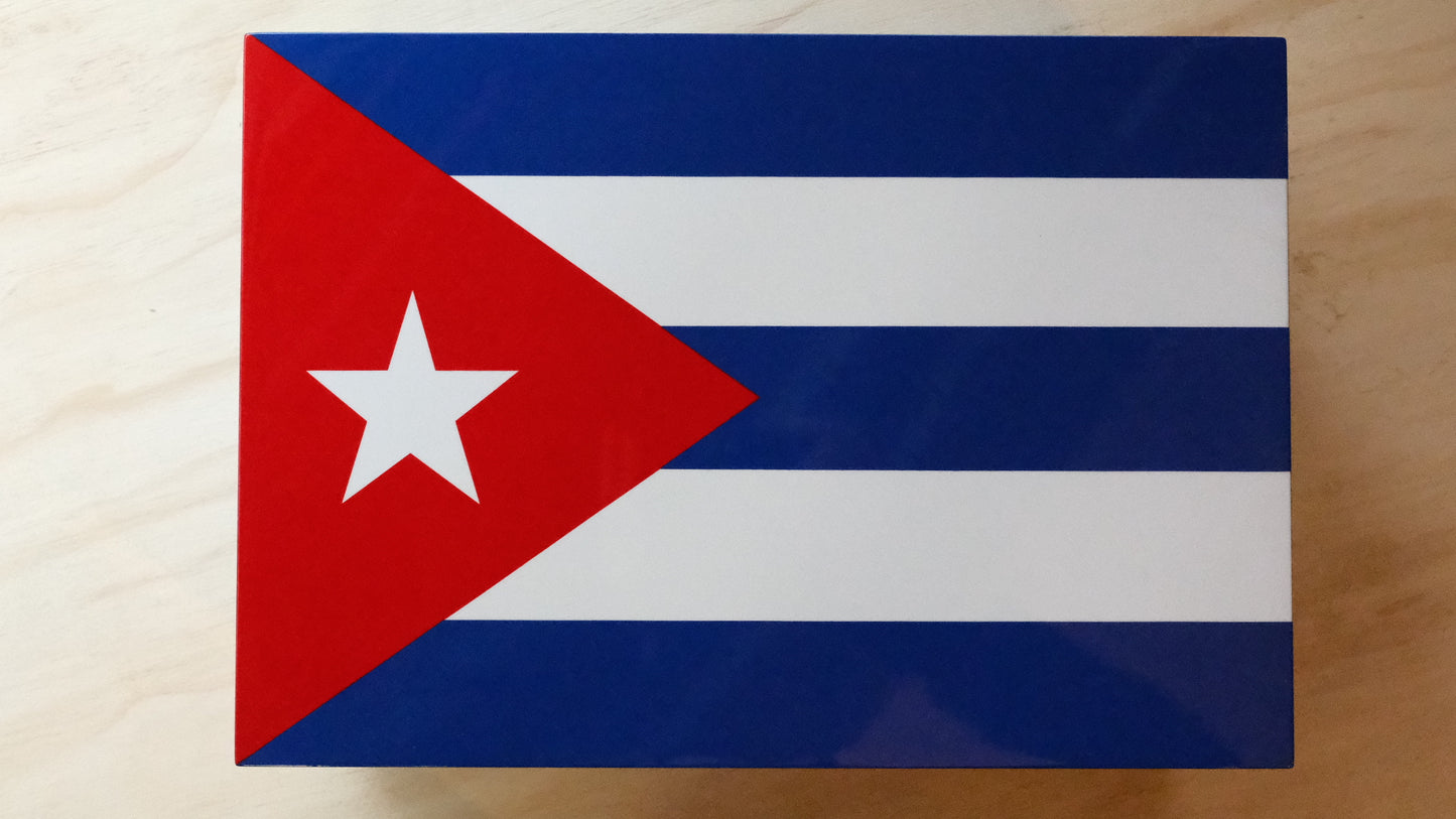 Large Cuban Flag Humidor