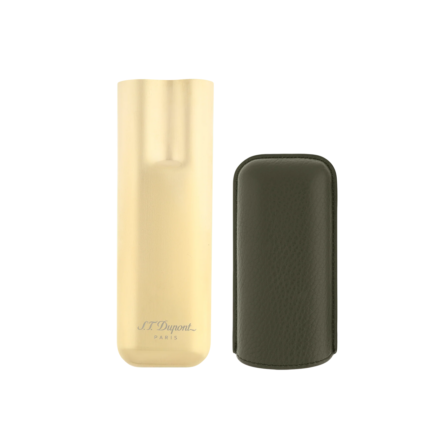 S.T. Dupont Khaki Leather Case