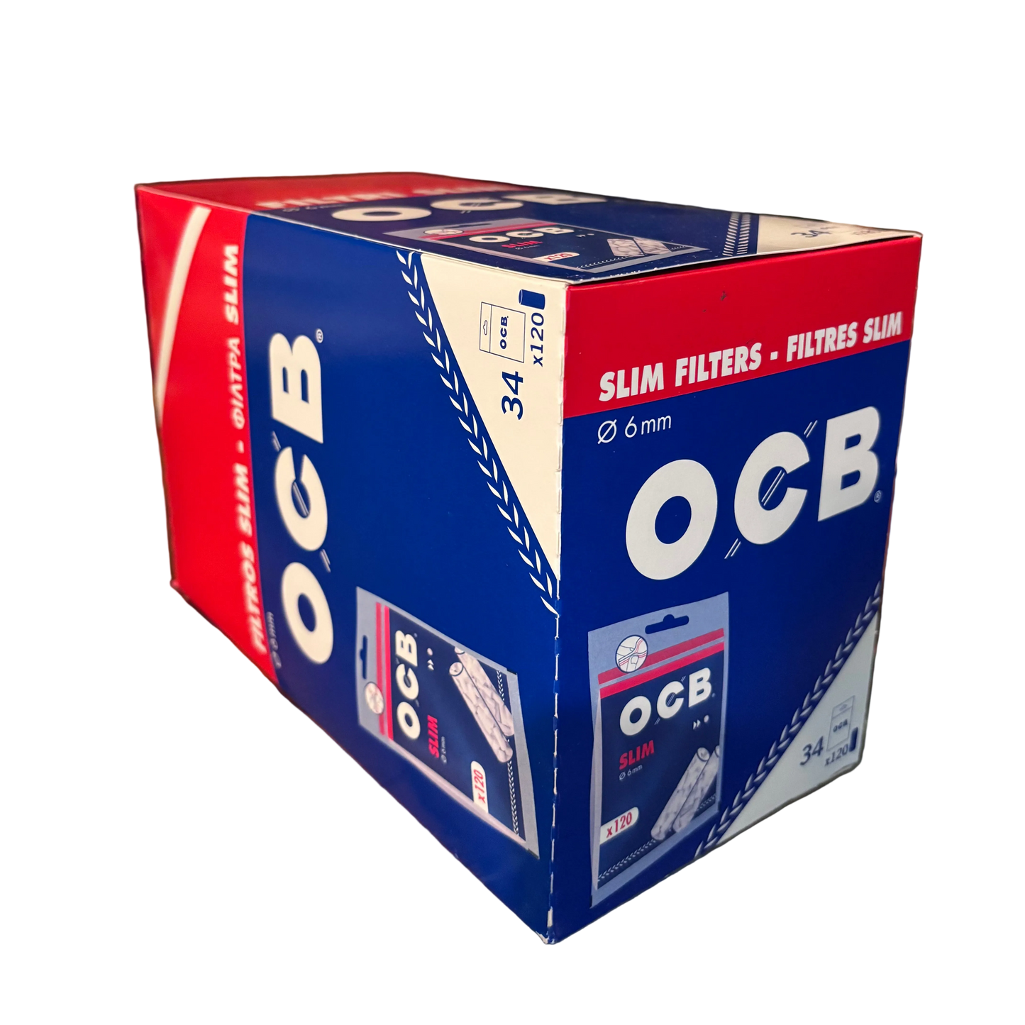 OCB Slim Filters Box of 34