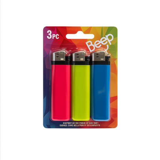 Beep Soft Flame Lighter - Pack of 3
