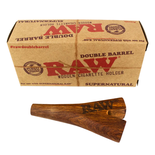 Raw Double Barrel Wooden Cigarette Holder Supernatural