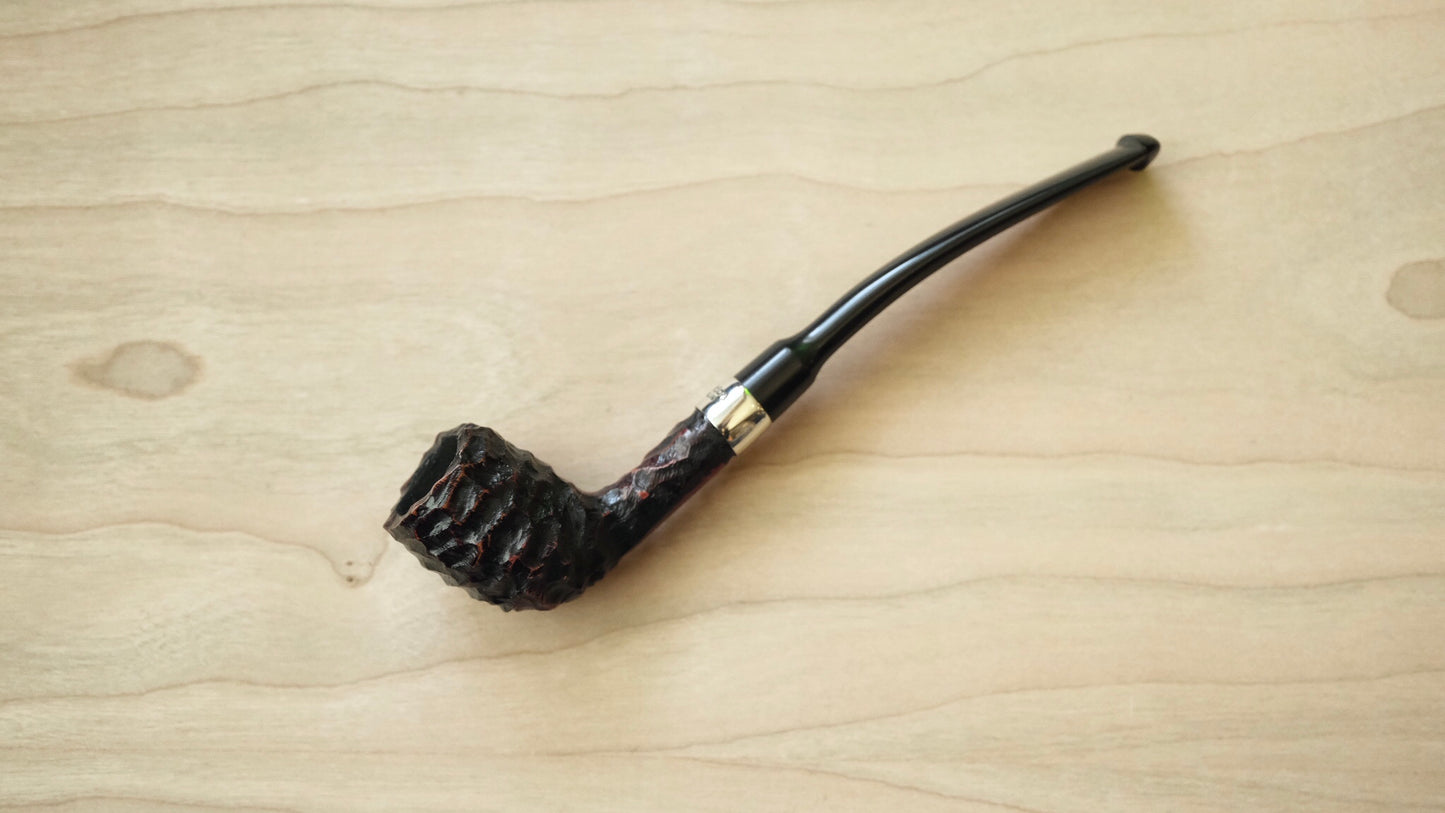 Peterson Specialty Rusticated Nickel Mounted Belgique Fishtail Pipe